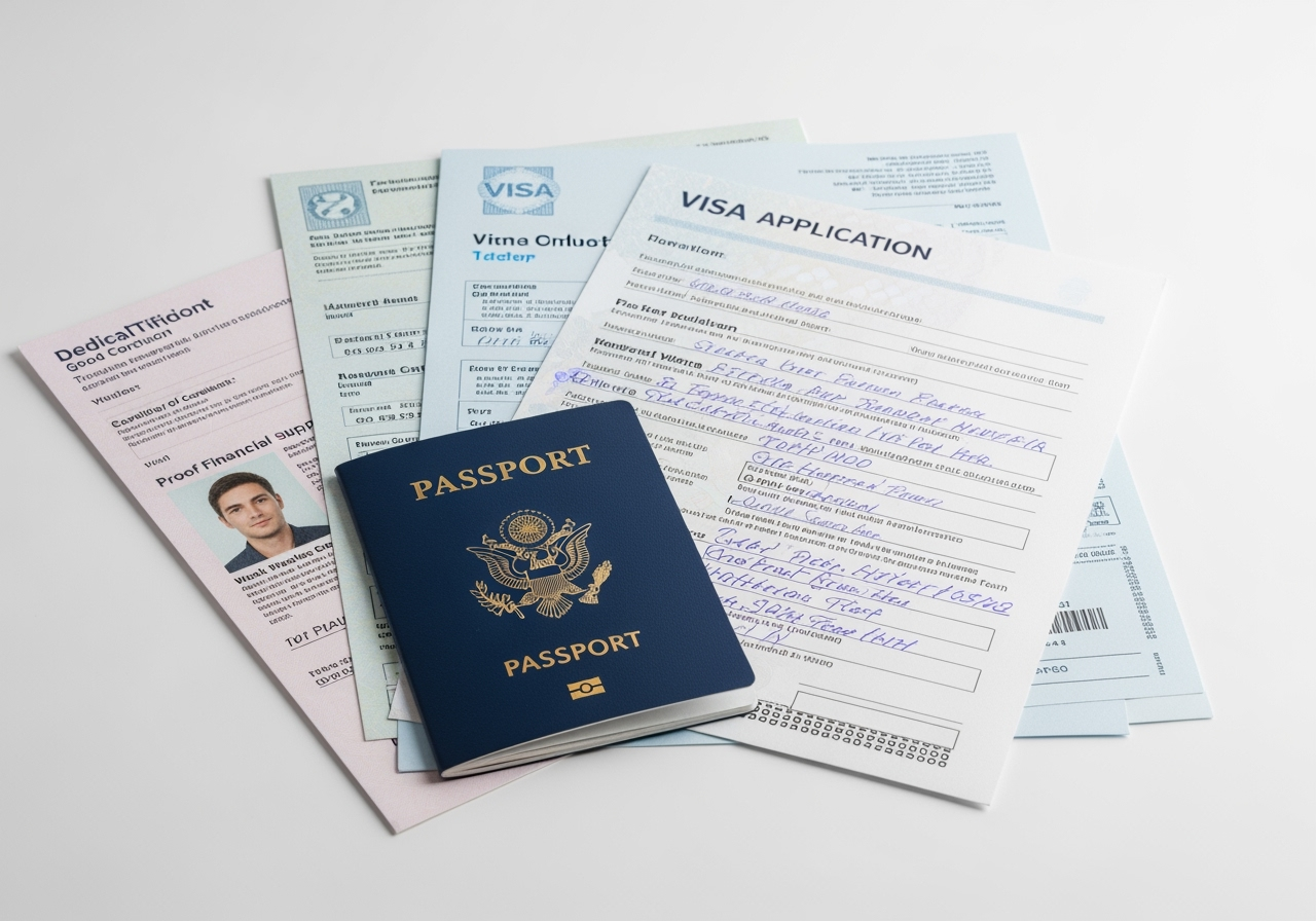 Passport and documents required for visa application
